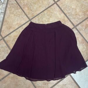City Triangles Deep Purple A-Line flowy lined Skirt